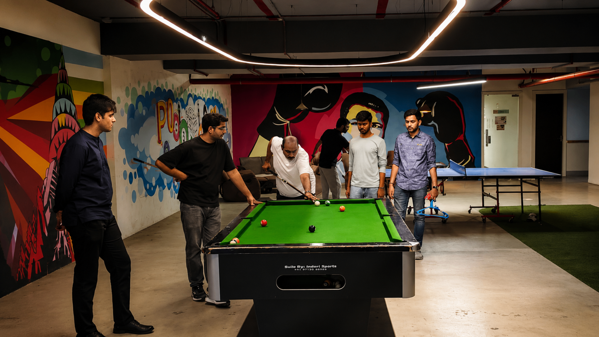 Residents enjoying a social games evening together